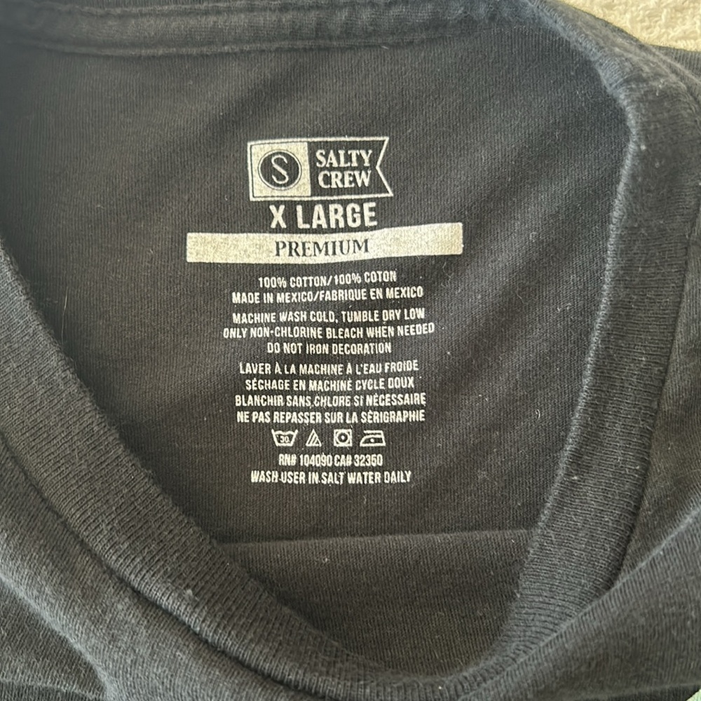 Salty Crew Boys Faded Premium Short Sleeve Tee, Black, XL - Picture 3 of 7